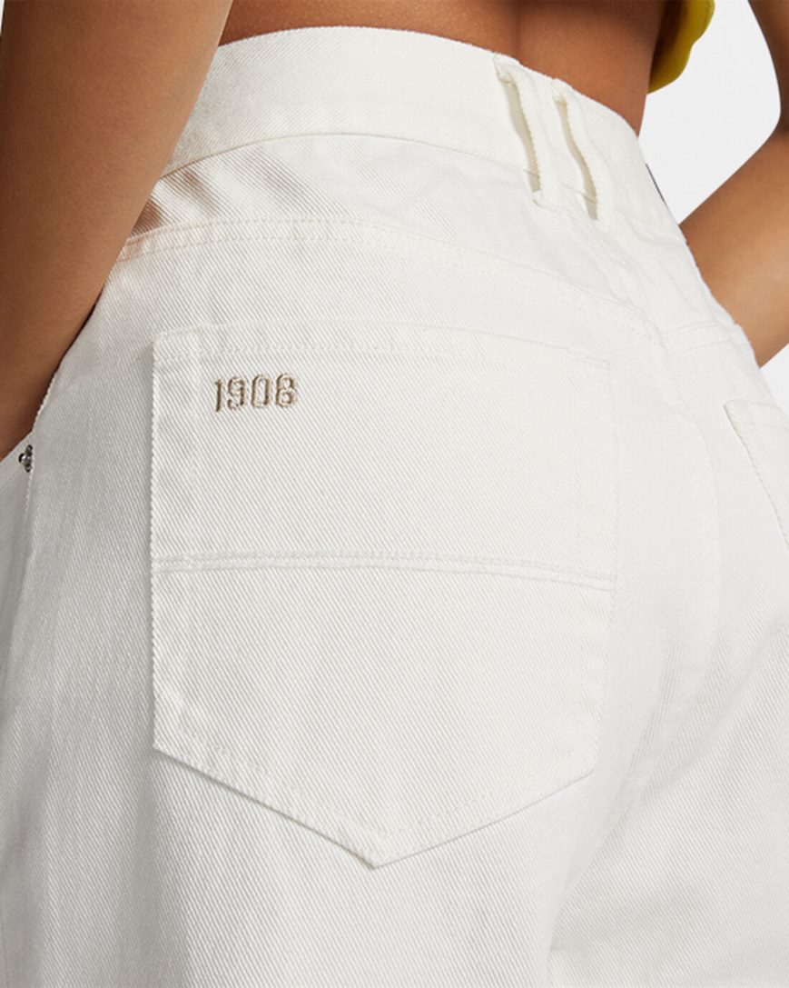 Women's Converse Wide Leg Twill Pants White | AU 83EC5G